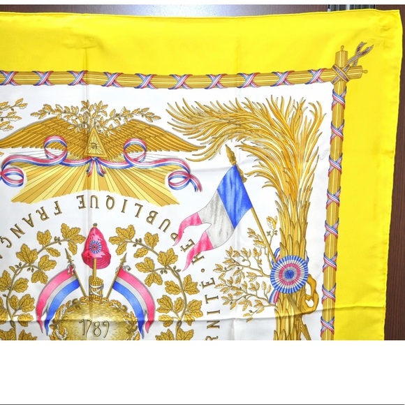 Hermes Republique Francaise Liberte Egalite Fraternite Scarf, Carre 90 - Picture 3 of 10